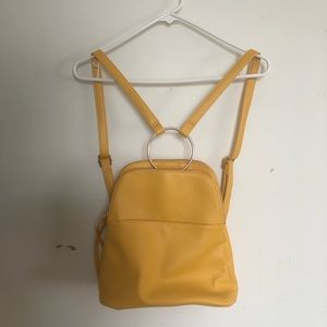 Stylish yellow backpack